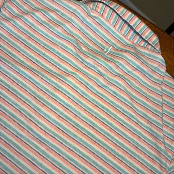 Johnnie-O Men's Top Shelf Striped Polo Shirt - Blue, Pink, White - Picture 6 of 9